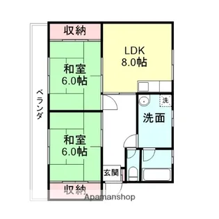 クローネ太閤山C棟【103号室】の間取り