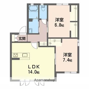 プリモディーネ【2階】の間取り