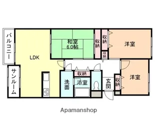 ライオンズマンション高岡中島町【604号室】の間取り