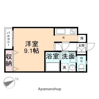 オーベルジュ駅南 南田町【1階】の間取り