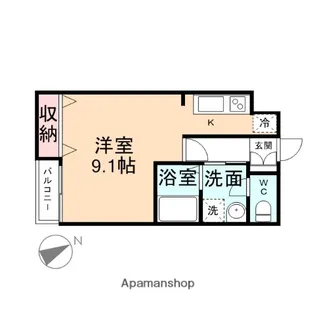 オーベルジュ駅南 南田町【1階】の間取り