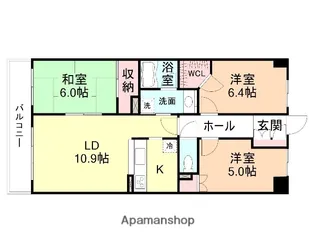 サーパス京田【410号室】の間取り