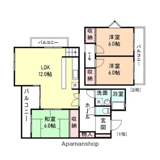 富山県高岡市野村【マンション】の間取り