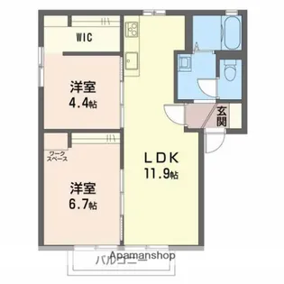 ルミエール【1階】の間取り