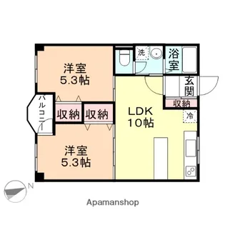 リブロ山口【3階】の間取り