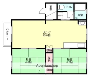 フレグランス三日曽根【202号室】の間取り