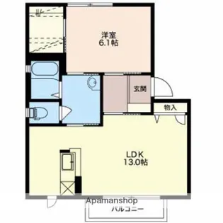 ユーフォリア駅南A棟【2階】の間取り