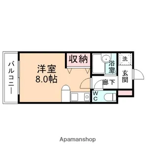 オーベルジュ木津南星町【101号室】の間取り