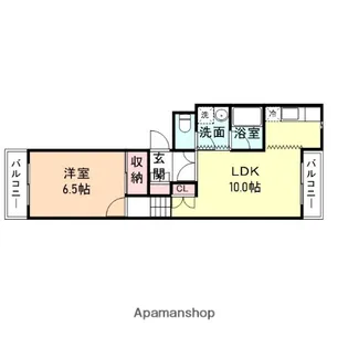 富山県高岡市野村【マンション】の間取り