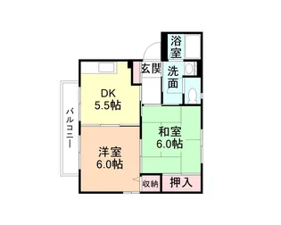 ディアス下牧野C【207号室】の間取り