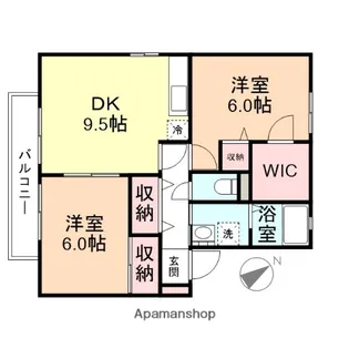 スカイクレスト A【203号室】の間取り