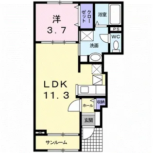 フェリーチェ Ⅱ【1階】の間取り