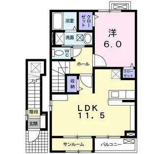 フェリーチェ Ⅱ【2階】の間取り
