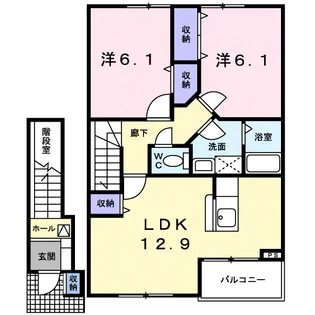 パルテール【2階】の間取り