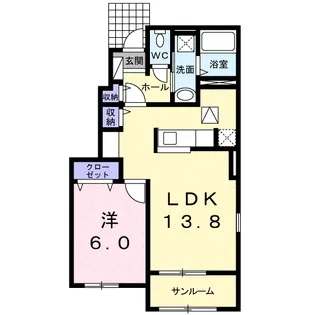 アッシュ10【1階】の間取り