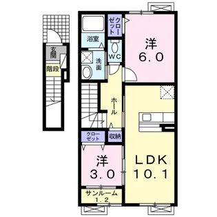 プロムナードⅣ【2階】の間取り