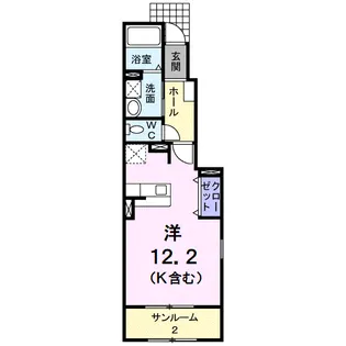ジャン・ド・ボヌール【1階】の間取り