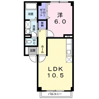 サンアヴェニュー【1階】の間取り