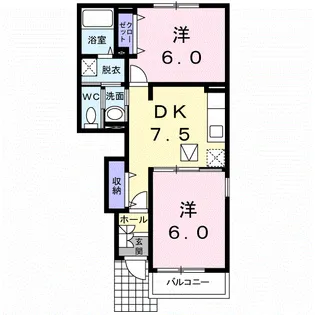 オレンジフラットⅡ【1階】の間取り