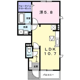 ドリームスクエア A【1階】の間取り