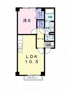 ラフォンテーヌⅠ【1階】の間取り