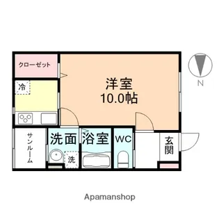 プラウド京田【101号室】の間取り