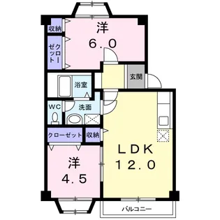 サンセール秋【1階】の間取り