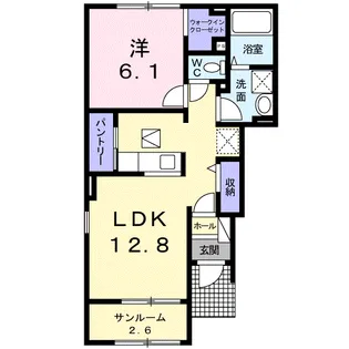 チューリップ・12【1階】の間取り