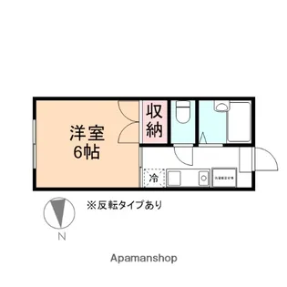 コーポフェルメールB【206号室】の間取り