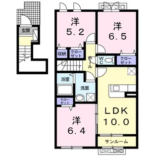 シェル・トゥールB【2階】の間取り