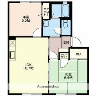 ロジュマン園【1階】の間取り