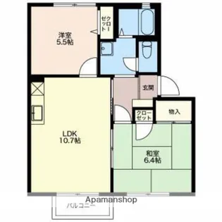 ロジュマン園【2階】の間取り