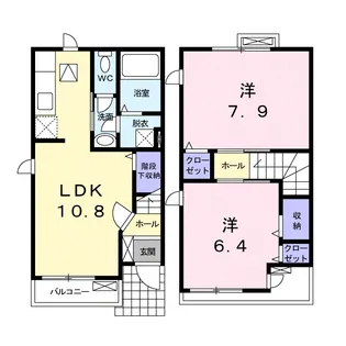 GコーポB棟【1階】の間取り