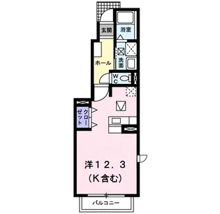 パステール砺波B【1階】の間取り