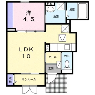 宮の杜 三番館【1階】の間取り