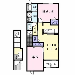 ソフテイル C【2階】の間取り