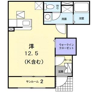 フルールⅣ【1階】の間取り