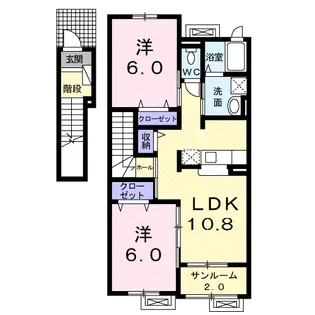 カレントⅡ【2階】の間取り