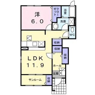 フォルトゥーナ【1階】の間取り