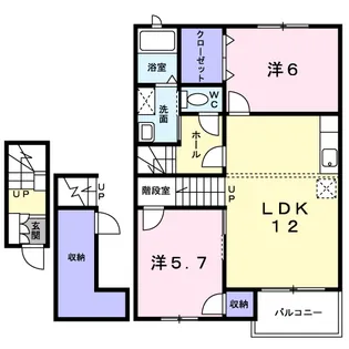 サニーセレーノ【2階】の間取り