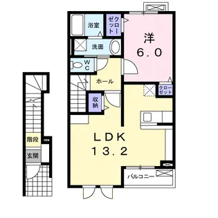 1LDKの間取り画像