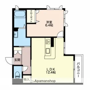ラ・ファミーユ【201号室】の間取り
