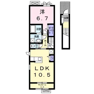 レクサス野村【2階】の間取り