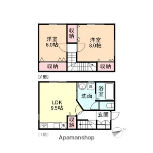 BLACK&WHITE【B20号室】の間取り