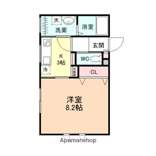 VELSIEG【B201号室】の間取り