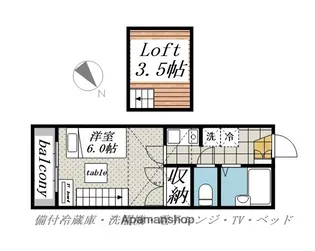 清水町第3レジデンス【206号室】の間取り