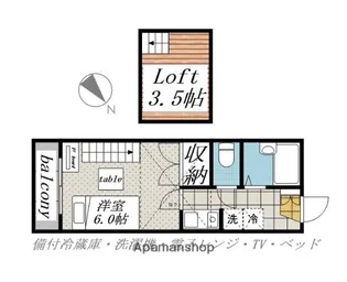 清水町第3レジデンス【207号室】の間取り
