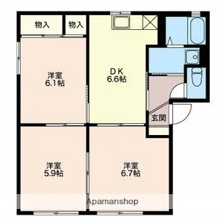 エスポワール21A【1階】の間取り