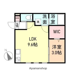 リフージョ太閤山Ⅱ【2-H号室】の間取り