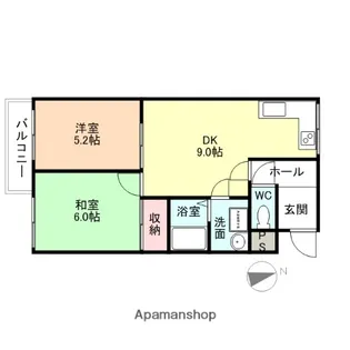 コーポオアシスⅠ【201号室】の間取り
